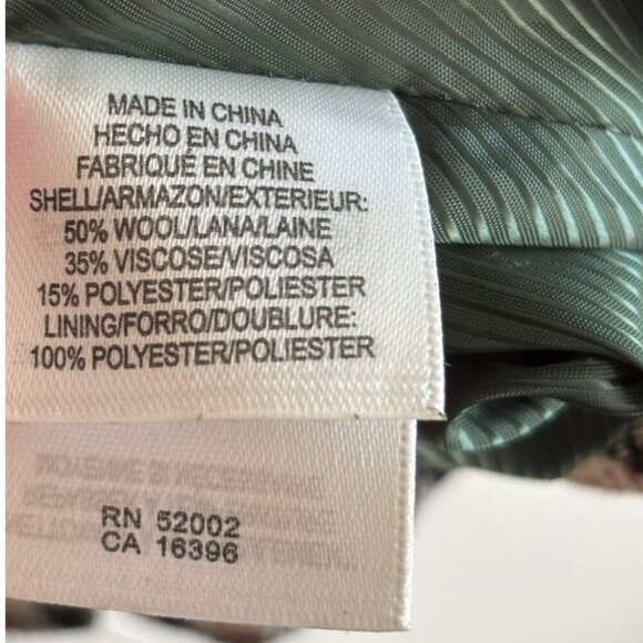 Liz Claiborne Womens Tart Tartans Plaid Wool Blend Blazer Multicolor Size 16 - Picture 7 of 14